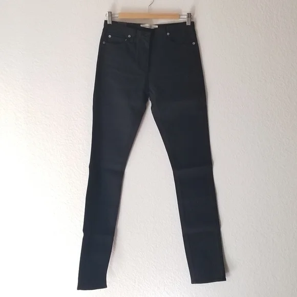 Golden Goose Asymmetric Waistband Skinny Jeans Black Size 28 - Picture 1 of 10